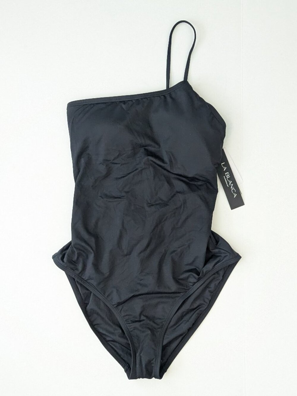 La Blanca Island Goddess One Shoulder One Piece Swimsuit Black Womens 14